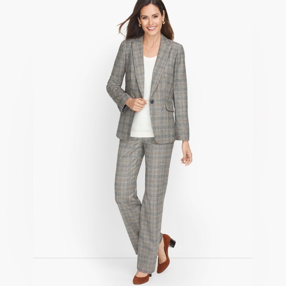 TALBOTS LUXE ITALIAN FLANNEL BLAZER - COUNTRYSIDE PLAID Sz 16-18 - Picture 1 of 12